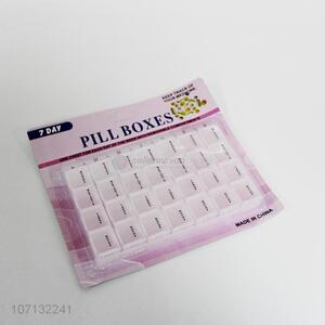 Wholesale cheap 7-day plastic pillow box pill case medicine box