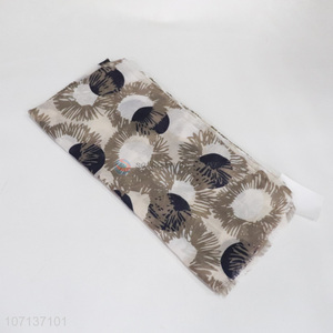 China supplier vintage elegant printing polyester voile scarf ladies scarf