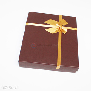 New arrival cardboard gift box paper chocolate box with <em>ribbon</em>