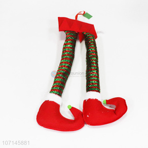 Wholesale Christmas striped elf leg personalised Christmas decoration