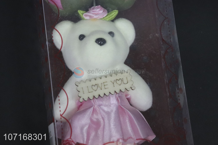 玫瑰小熊套装 情人节礼品