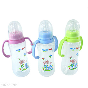 Cheap Premium 300Ml Transparent Baby <em>Feeding</em> Bottles With Handle