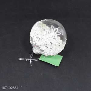 Good market festival decoration exquisite glass Christmas ball with lace