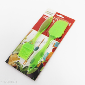 Suitable price kitchenware 2 pieces eco-friendly bpa free silicone spatula and brush set