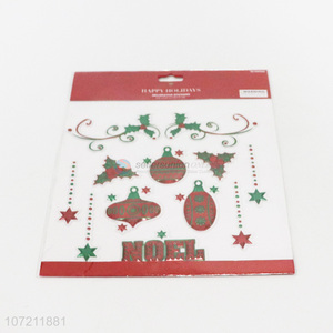 China manufacturer decorative exquisite Christmas window sticker pvc stickers