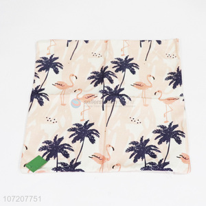 High quality coconut tree flamingo pattern durable bolster case