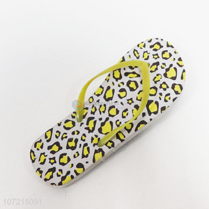 Hot sale fashion leopard print EVA flip flops women slippers