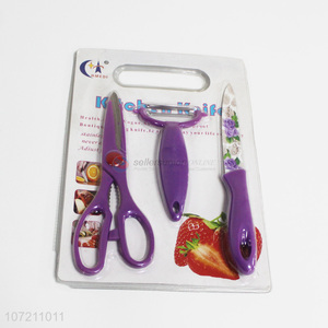 Wholesale kitchen tools kitchen scissor vegetable peeler fruit knife set