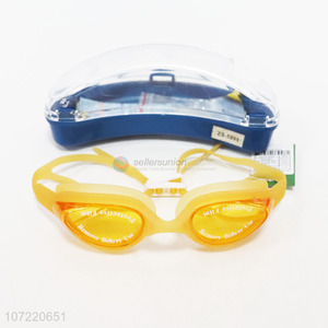 Suitable price fashion anti-fog silicone swimming goggles for adults