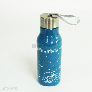 Factory direct sale blue plastic drinking cup portable water bottle