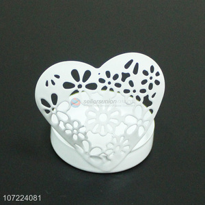 New design white iron candle holder for home decoration