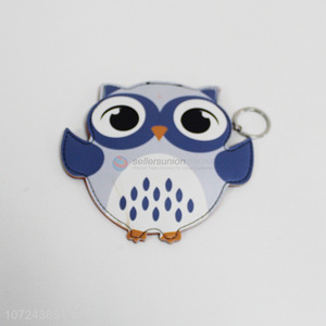 Good quality cartoon owl shape pu leather coin wallet coin bag