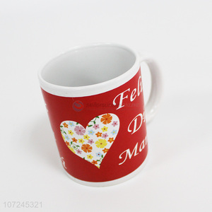 Low price popular heart pattern ceramic mug ceramic coffee cup