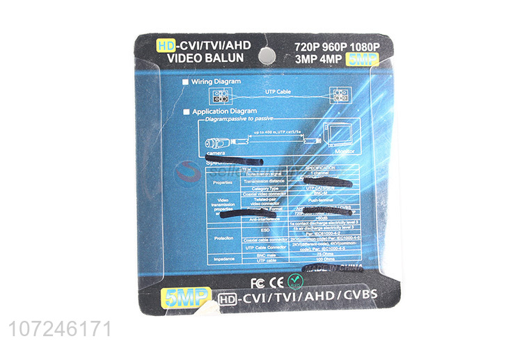 Factory Direct Sale 5MP HD Passive Video Balun For CVI/TVI/AHD