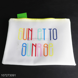 Popular products colorful letters pvc pen bag pencil pouch for school and office