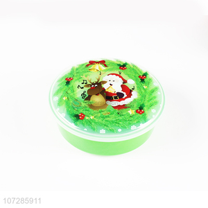 New Product Christmas Round Plastic Storage Box Candy Box