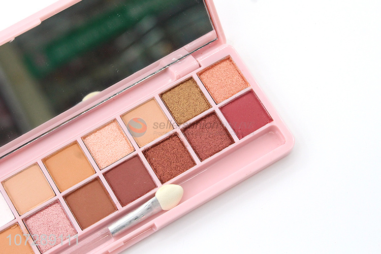 High quality waterproof 18 colors eye shadow palette with mirror and eye shadow stick