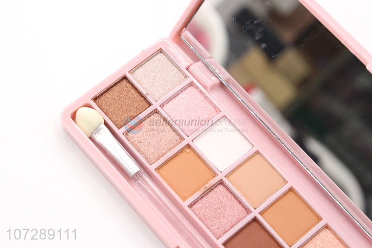 High quality waterproof 18 colors eye shadow palette with mirror and eye shadow stick