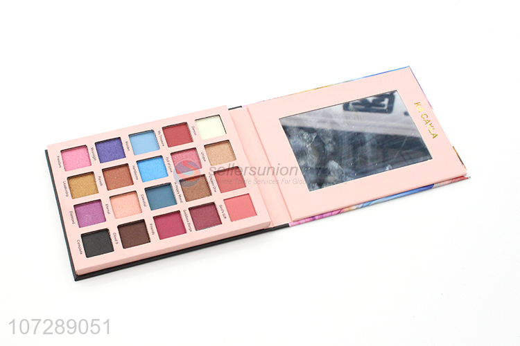 Wholesale popular high pigment 20 colors eye shadow palette with mirror