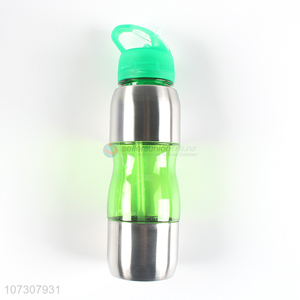China maker 650ml bpa free sports bottle plastic water bottle with straw