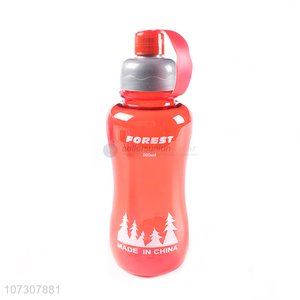 Low price cerative forest printed 800ml plastic water bottle keep cold bottle