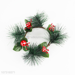 Good quality decorative Christmas mini candle holder wreaths