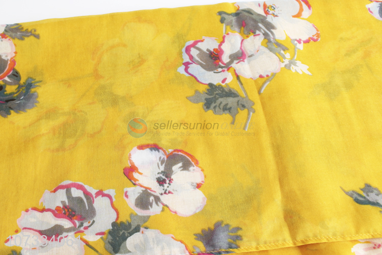 Wholesale soft comfortable elegant flower printed women scarf