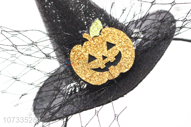 Hot Sale Halloween Party Accessories Small Witch Hat Pumpkin Headband