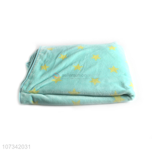 Suitable Price Yellow Star Pattern Warm Soft Cozy Flannel Blanket