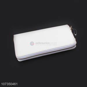 China factory white long style wallet for gifts