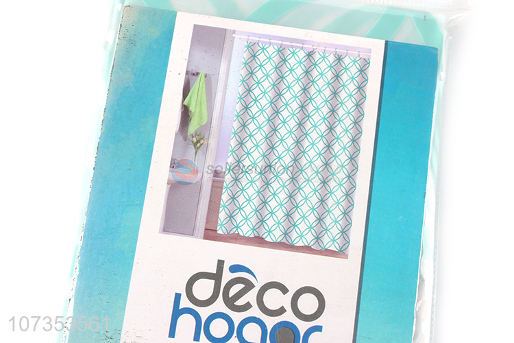 Popular design geometric pattern printing mildewproof peva shower curtain set