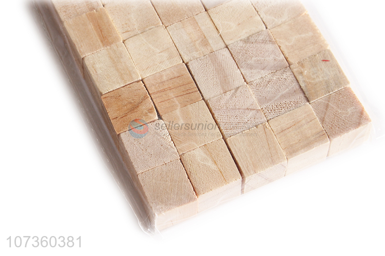 High Quality Unfinished Natural Wooden Square Blocks Best Cubes Wood