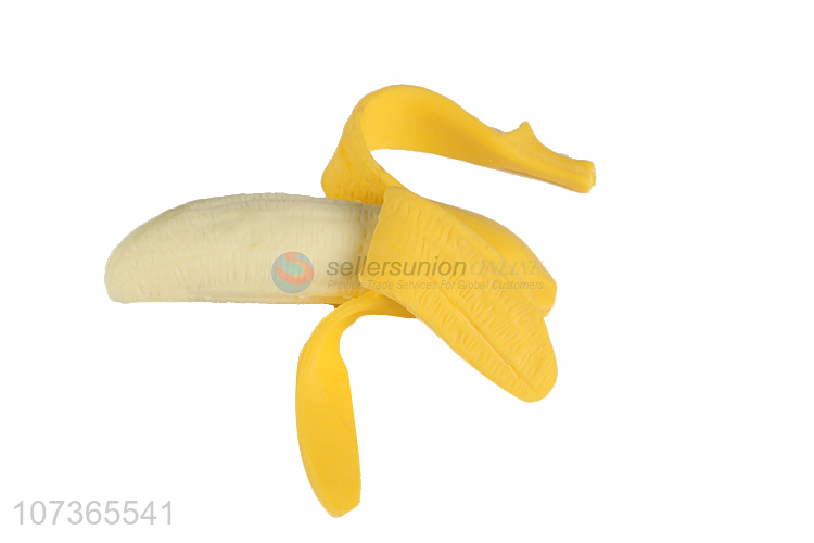 Hot Sale Eco-Friendly TPR Stress Relieve Squeeze Banana Toys Vent Toys