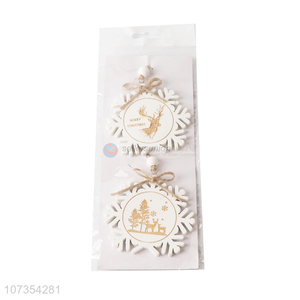 High quality snowflakes shape wooden hanging ornaments