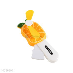 Factory Sell Plastic Summer Portable Fan Handle Children Creative Fruit Mini Fan