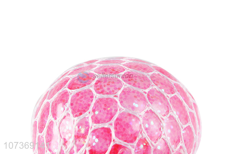 High Quality Glittering Mesh Grape Ball Squeeze Squishy Toy