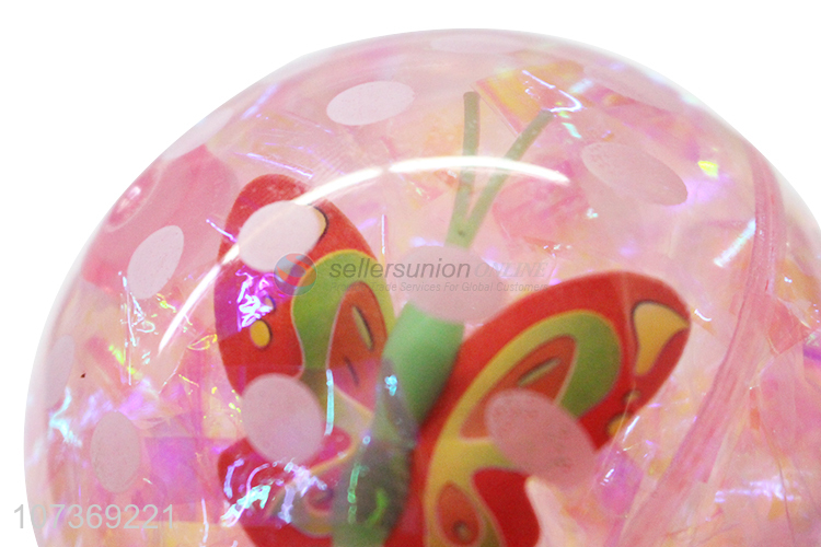 Popular Colorful Butterfly LED Bouncy Crystal Balls Toy Ball