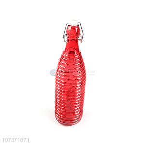 Best Sale Colorful Glass Beverage Enzyme Bottle With Buckle Lid