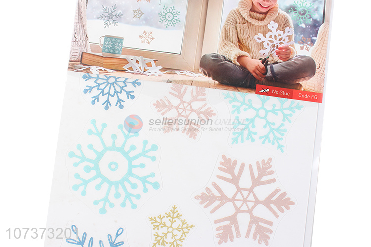 Best selling reusable window static cling sticker snowflake stickers