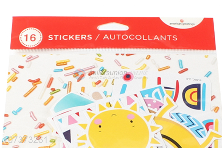 China supplier colorful cartoon cardboard sticker kids DIY stickers