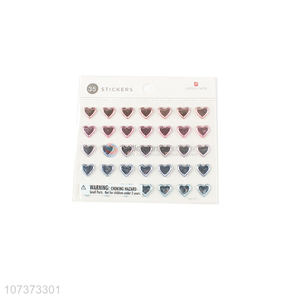 Latest design puffy laser heart stickers 3d stickers