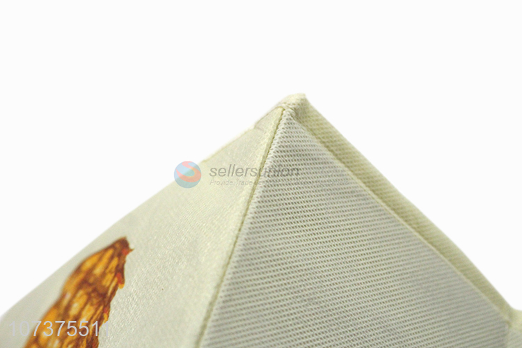 Low price pineapple printed foldable non-woven storage box for home decoration