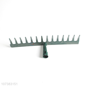 Wholesale cheap iron leaf rake head pitchfork farm garden tool