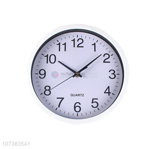 Hot Sale Round Shape Quartz Wall Clock Home Use Plastic Clock