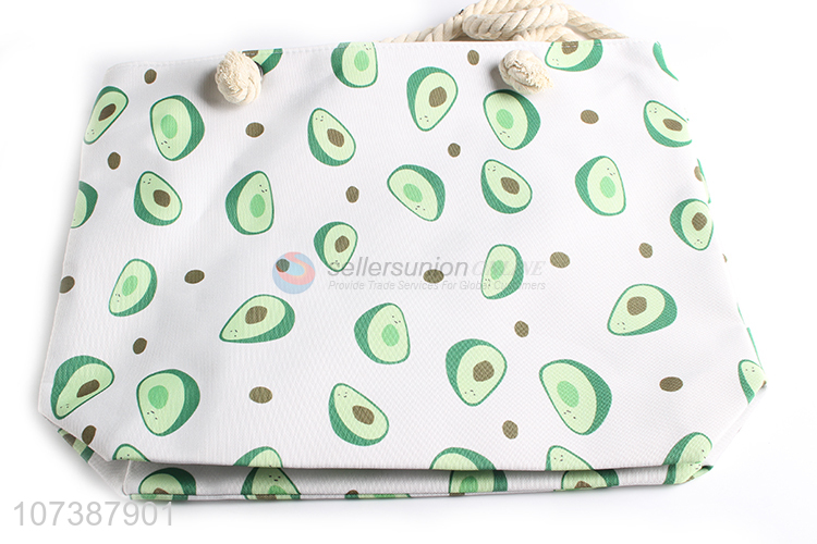 Custom Fruit Pattern Ropehandle Canvas Shopping Bag