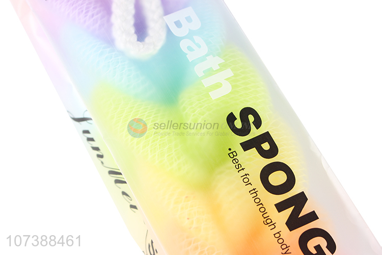 Popular Colorful Exfoliating Shower Back Strap Bath Sponge
