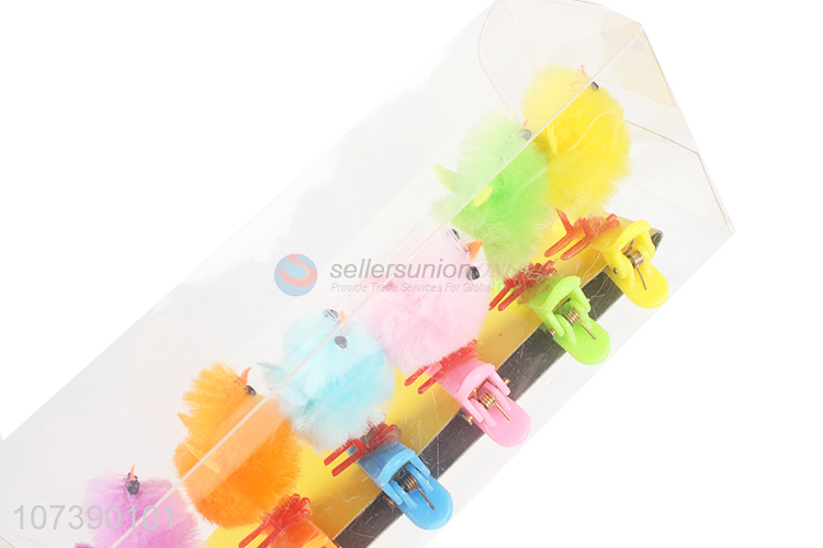 New Product Holiday Supplies Mini Colorful Easter Chicken On Clips