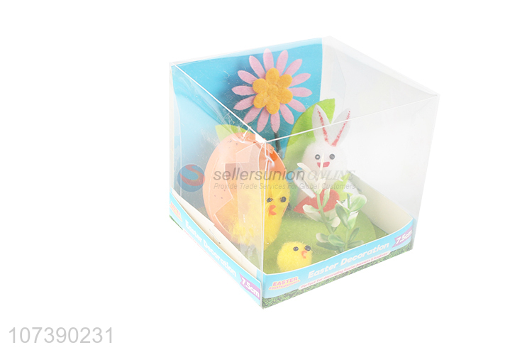 Hot Selling Cute Easter Chicken And Bunny Set Easter Decoration