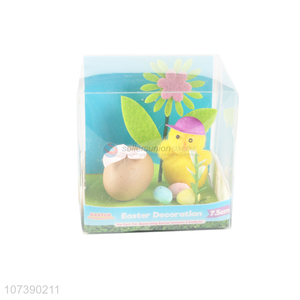 Hot Selling Easter Decoration Cute Yellow Chick And Eggs Set