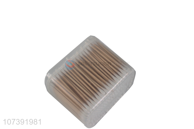 Contracted Design Double Tipped Disposable Wooden Stick Cotton Swabs